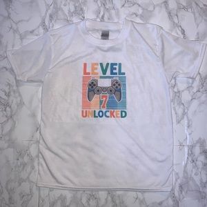 “Level 7 Unlocked” Birthday Shirt - Size Kids Large